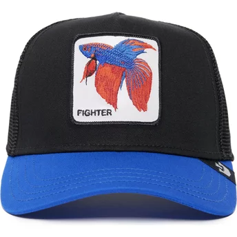 Goorin Bros. Siamese fighting fish Siam Fighter The Farm Premium Black and Blue Trucker Hat