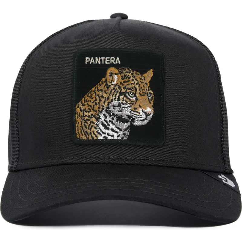 goorin-bros-the-farm-premium-svart-leopardpanter-truckerkeps