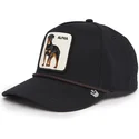 schwarze-gebogene-snapback-kappe-rottweiler-alpha-dog-100-the-farm-all-over-canvas-von-goorin-bros