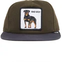 grune-und-blaue-snapback-flatcap-rottweiler-hund-bad-boy-top-dog-the-farm-flats-von-goorin-bros