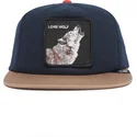 platt-keps-marinbla-och-brun-snapback-varg-lone-wolf-one-pack-the-farm-flats-fran-goorin-bros