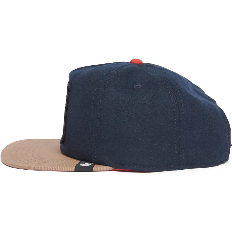 platt-keps-marinbla-och-brun-snapback-varg-lone-wolf-one-pack-the-farm-flats-fran-goorin-bros