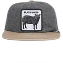 cepice-rovna-seda-snapback-black-sheep-flock-mountain-the-farm-flats-the-farm-goorin-bros
