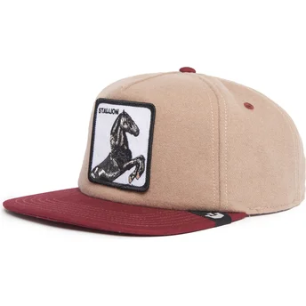 Čepice rovná hnědá snapback Stallion Free Rider The Farm Flats The Farm Goorin Bros.