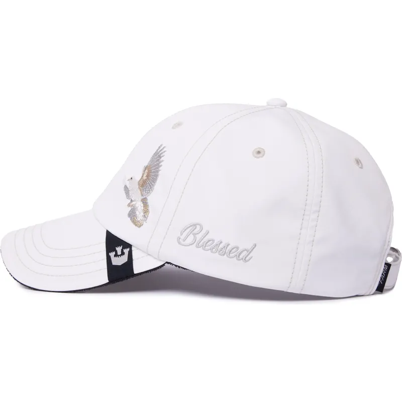 vit-justerbar-kurvad-keps-duva-2-blessed-2-b-stressed-the-farm-lady-balls-fran-goorin-bros