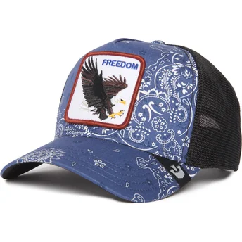 Trucker-Cap marineblau Adler Freedom A the W in a D The Farm Paisley von Goorin Bros.