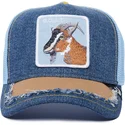 trucker-cap-blau-ziege-goat-silky-goat-the-farm-silky-roots-von-goorin-bros