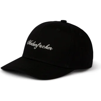 Schwarze gebogene Snapback-Kappe Motherfucker von Pica Pica