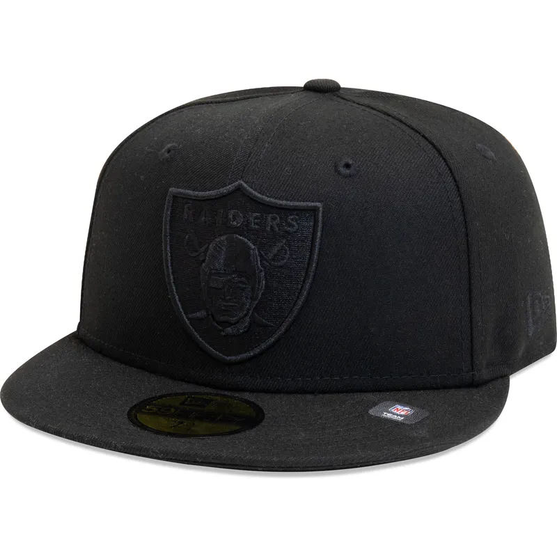schwarze-enganliegende-flatcap-mit-schwarzem-logo-59fifty-essential-der-las-vegas-raiders-nfl-von-new-era