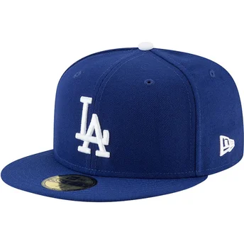 Blaue flache angepasste 59FIFTY Authentic On Field Game Kappe der Los Angeles Dodgers MLB von New Era
