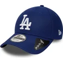 los-angeles-dodgers-mlb-new-era-9forty-diamond-era-essential-verstellbare-blaue-kappe-mit-gebogenem-schirm