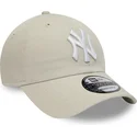 beige-justerbar-kurvkeps-9twenty-league-essential-new-york-yankees-mlb-fran-new-era
