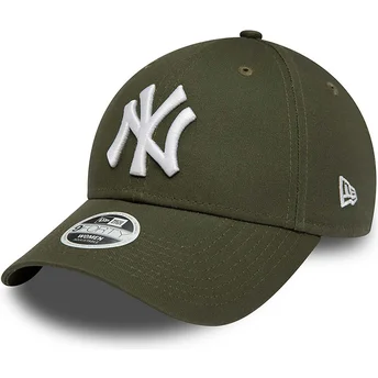 Cap zaoblená green adjustable strap 9FORTY League Essential New York Yankees MLB New Era