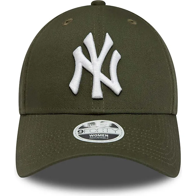 cepice-zaoblena-zelena-nastavitelny-pasek-9forty-league-essential-new-york-yankees-mlb-new-era
