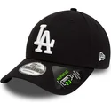 schwarze-verstellbare-curved-cap-9forty-repreve-league-essential-der-los-angeles-dodgers-mlb-von-new-era