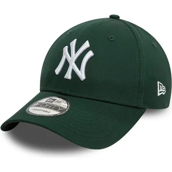Čepice zaoblená zelená nastavitelný pásek 9FORTY League Essential New York Yankees MLB New Era