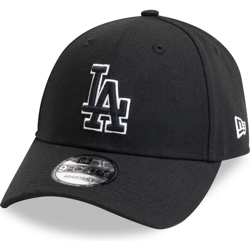 los-angeles-dodgers-mlb-new-era-9forty-pop-outline-justerbar-svart-bojd-keps