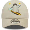 new-era-curved-brim-toddler-penguin-9forty-character-beige-adjustable-cap