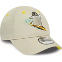 new-era-curved-brim-toddler-penguin-9forty-character-beige-adjustable-cap