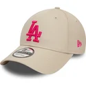 cepice-zaoblena-bezova-nastavitelny-rosa-9forty-league-essential-los-angeles-dodgers-mlb-new-era