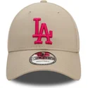 cepice-zaoblena-bezova-nastavitelny-rosa-9forty-league-essential-los-angeles-dodgers-mlb-new-era