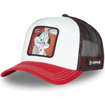 Capslab Bugs Bunny BUG1 CT Looney Tunes White, Black and Red Trucker Hat