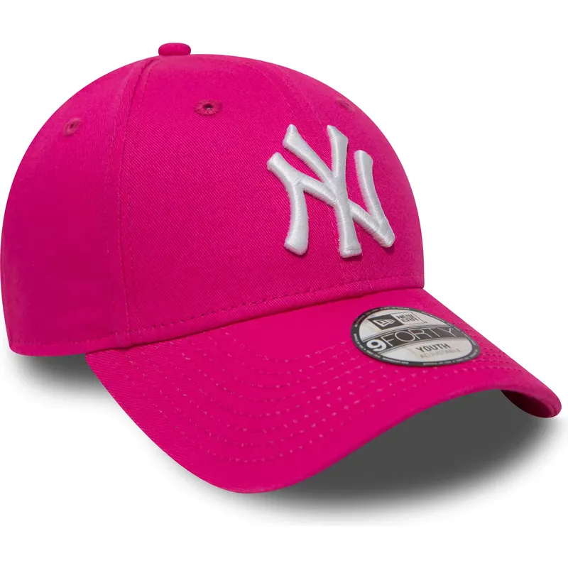 cepice-zaoblena-ruzova-nastavitelny-pro-deti-9forty-essential-new-york-yankees-mlb-new-era