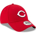 rote-verstellbare-curved-cap-9forty-the-league-der-cincinnati-reds-mlb-von-new-era