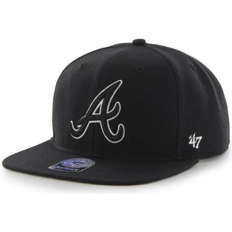 cepice-rovna-cerna-snapback-atlanta-braves-mlb-47-brand