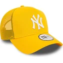 gelbe-trucker-kappe-a-frame-league-essential-der-new-york-yankees-mlb-von-new-era