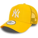 gelbe-trucker-kappe-a-frame-league-essential-der-new-york-yankees-mlb-von-new-era