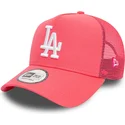 rosa-trucker-kappe-a-frame-league-essential-der-los-angeles-dodgers-mlb-von-new-era