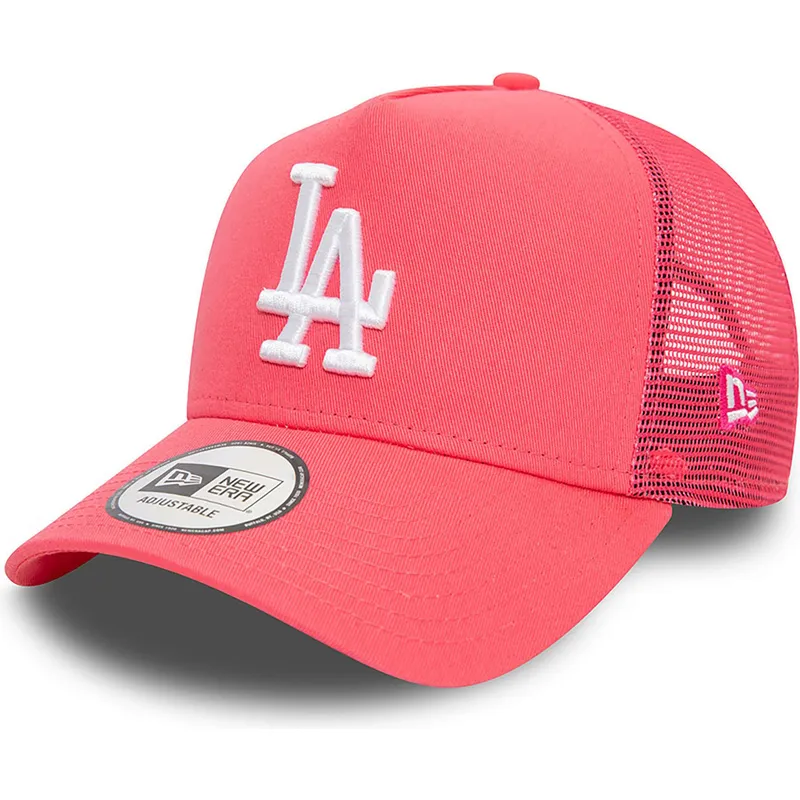 cepice-zaoblena-ruzova-snapback-a-frame-league-essential-los-angeles-dodgers-mlb-new-era