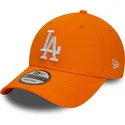 cepice-zaoblena-oranzova-nastavitelny-9forty-league-essential-los-angeles-dodgers-mlb-new-era