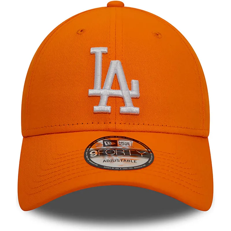cepice-zaoblena-oranzova-nastavitelny-9forty-league-essential-los-angeles-dodgers-mlb-new-era