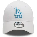 verstellbare-weisse-curve-cap-mit-blauem-logo-9forty-team-outline-der-los-angeles-dodgers-mlb-von-new-era
