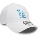 new-era-curved-brim-blue-logo-9forty-team-outline-los-angeles-dodgers-mlb-white-adjustable-cap