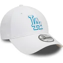 verstellbare-weisse-curve-cap-mit-blauem-logo-9forty-team-outline-der-los-angeles-dodgers-mlb-von-new-era
