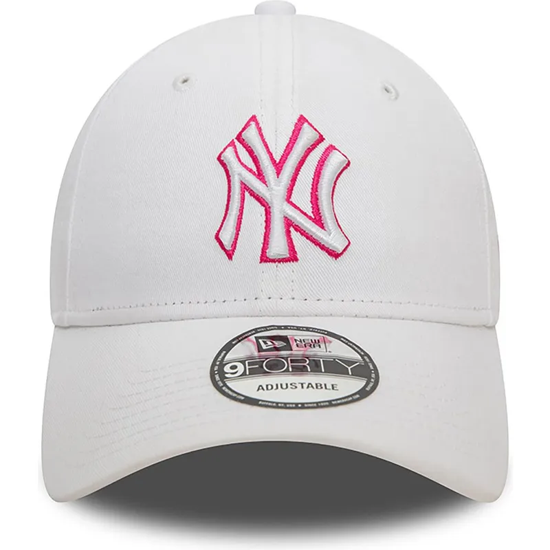 cepice-zaoblena-bila-nastavitelny-rosa-9forty-team-outline-new-york-yankees-mlb-new-era