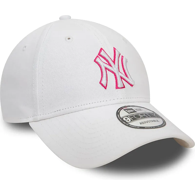 cepice-zaoblena-bila-nastavitelny-rosa-9forty-team-outline-new-york-yankees-mlb-new-era