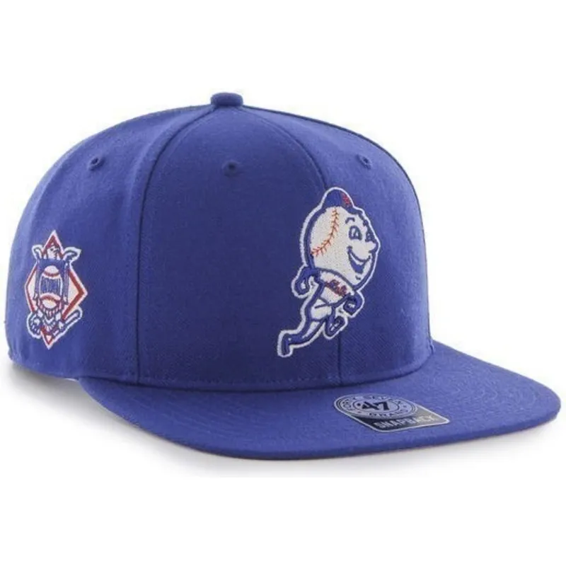 cepice-rovna-modra-snapback-mascota-new-york-mets-mlb-47-brand cepice-rovna-modra-snapback-mascota-new-york-mets-mlb-47-brand