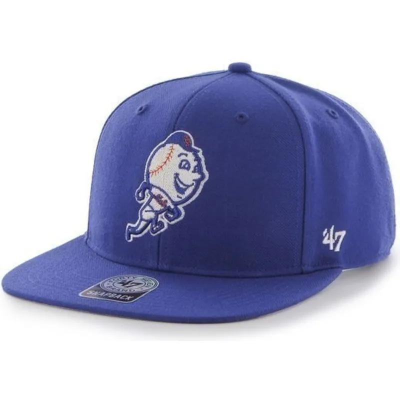 cepice-rovna-modra-snapback-mascota-new-york-mets-mlb-47-brand cepice-rovna-modra-snapback-mascota-new-york-mets-mlb-47-brand