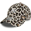 new-era-mlb-new-york-yankees-9forty-jacquard-verstellbare-damenkappe-mit-leopardenmuster