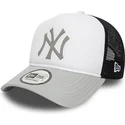 new-era-new-york-yankees-mlb-a-frame-logo-graue-trucker-kappe