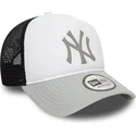 new-era-new-york-yankees-mlb-a-frame-logo-graue-trucker-kappe