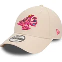 new-era-curved-brim-9forty-crab-character-beige-adjustable-cap