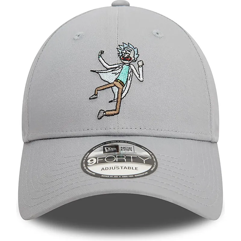 graue-verstellbare-curved-cap-9forty-character-rick-sanchez-rick-und-morty-von-new-era
