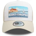 cepice-zaoblena-bezova-snapback-a-frame-summer-saint-tropez-ciudades-y-playas-new-era