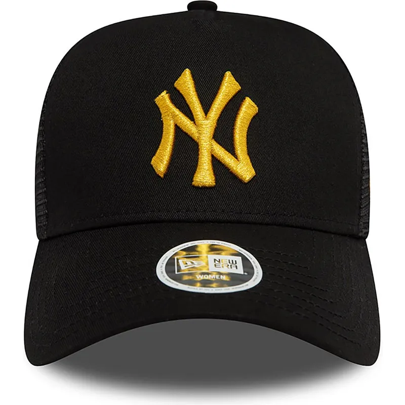 cepice-zaoblena-cerna-snapback-a-frame-metallic-new-york-yankees-mlb-new-era