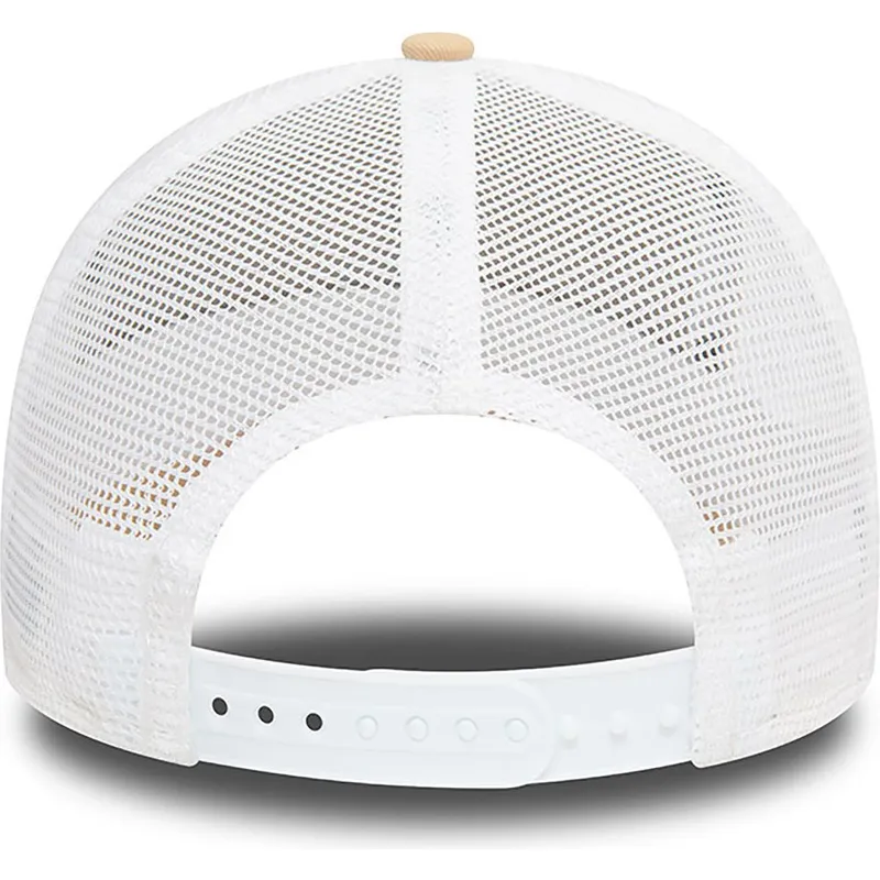 new-era-mlb-los-angeles-dodgers-a-frame-seasonal-infill-hellbraune-und-weisse-trucker-kappe